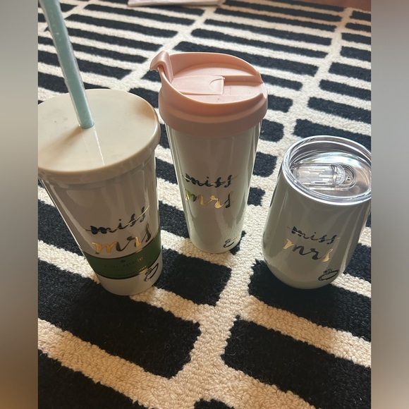 Set of THREE New Kate Spade “miss Mrs” reusable drink holders! - Picture 2 of 7